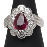 Pt900 プラチナ ルビー1.30ct ダイヤ1.21ct リング 指輪 レディース 9号 【中古】